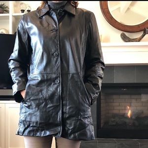 Coleman Black genuine leather coat